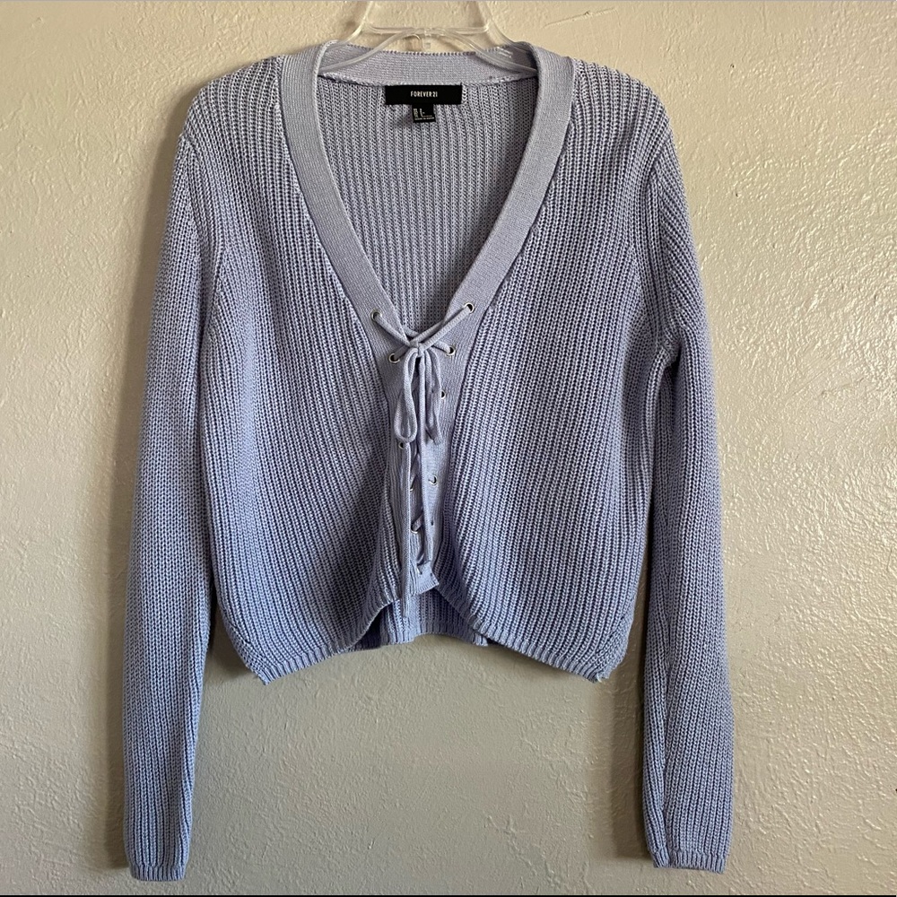 Blue cropped sweater